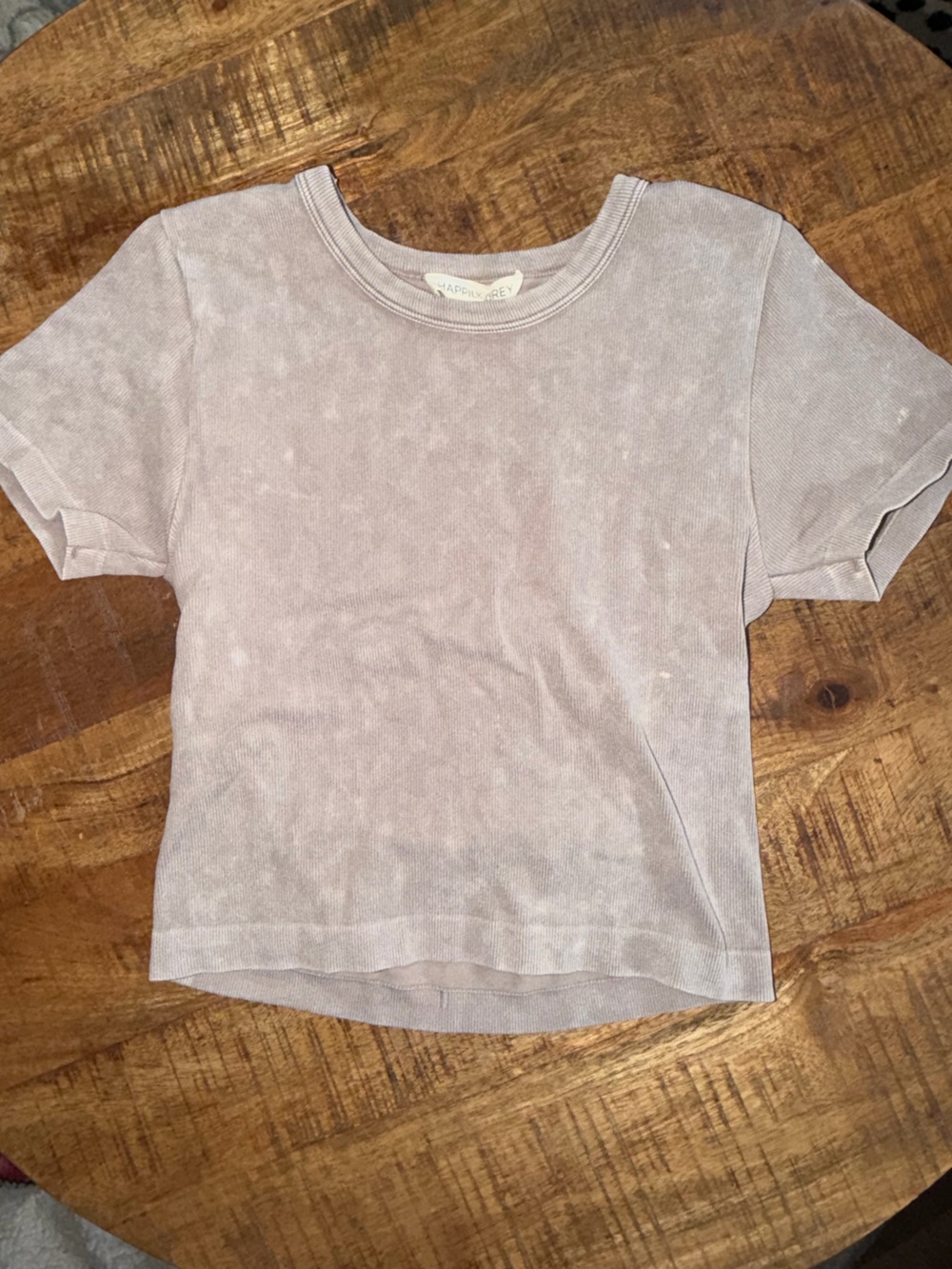 Washed Brown Crop Tee - Blank by Vagabond Rey